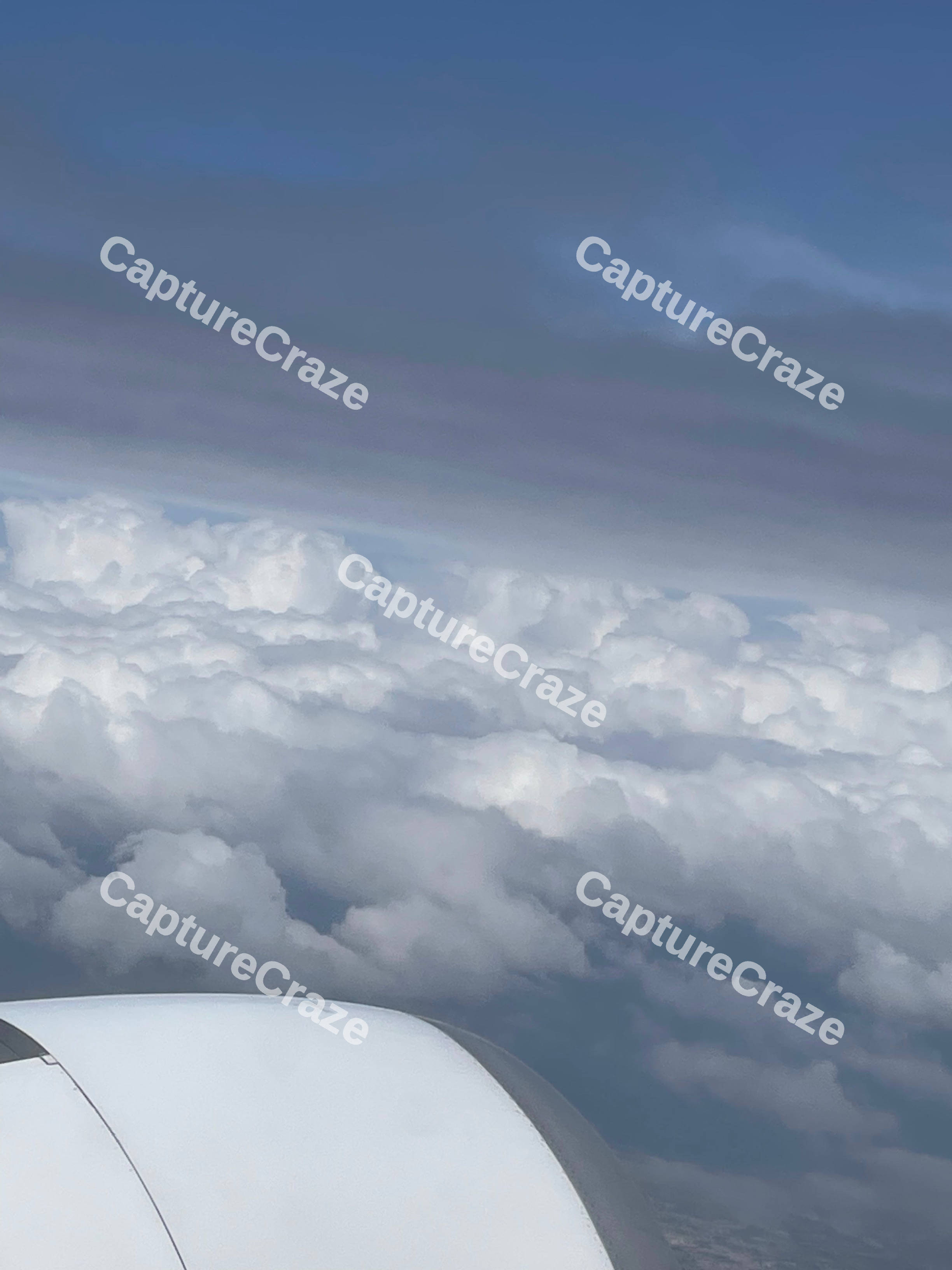 Grey Clouds On Plane